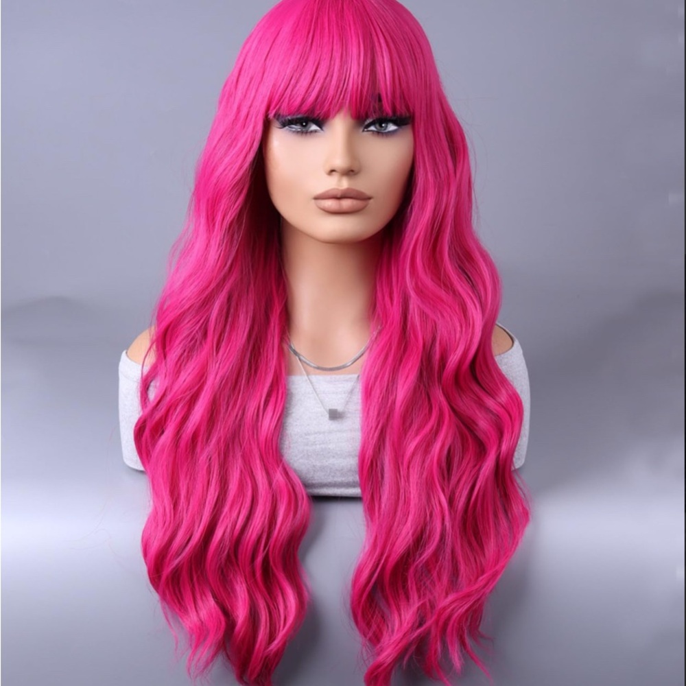 Vibrant Pink Women's Wig